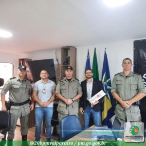 Antes de partir para nova empreitada em Anápolis, Dr. Leonilson visita Dr. Suenilson Sá e recebe agradecimentos de Major Chericato por parceria em prol da segurança