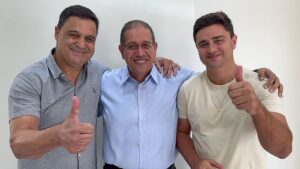 Junto do prefeito Diego Sorgatto, Wilde Cambão recebe visita do deputado Pastor Jefferson em Luziânia