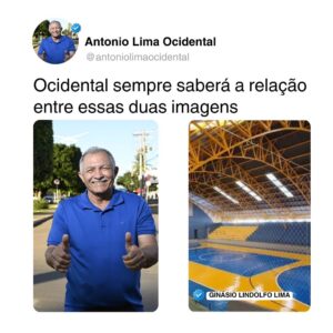 Pré-candidato à prefeitura de Cidade Ocidental, Antônio Lima relembra construção do Ginásio Lindolfo Lima durante sua gestão