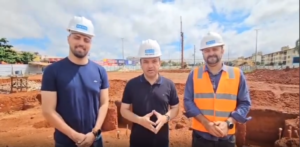 Prefeito Pábio Mossoró e Secretário Marcus Vinicius vistoriam avanços da obra do viaduto na BR-040 em Valparaíso de Goiás