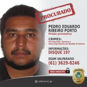 Suspeito de crimes contra ex-companheira é procurado pela Polícia Civil em Valparaíso de Goiás