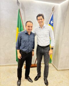 Prefeito Pábio Mossoró agradece apoio do vice-governador Daniel Vilela em audiência sobre Valparaíso