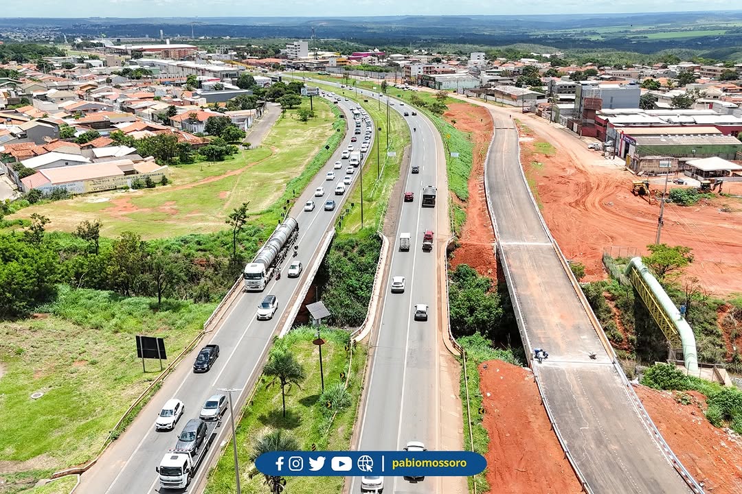 Obras das pontes na marginal da BR-040 chegam à fase final em Valparaíso de Goiás