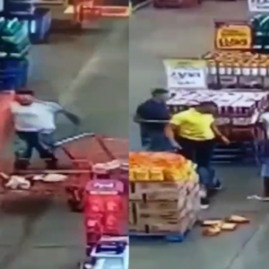 Homem arremessa carrinho de mercado em mulher em Goiás; veja vídeo