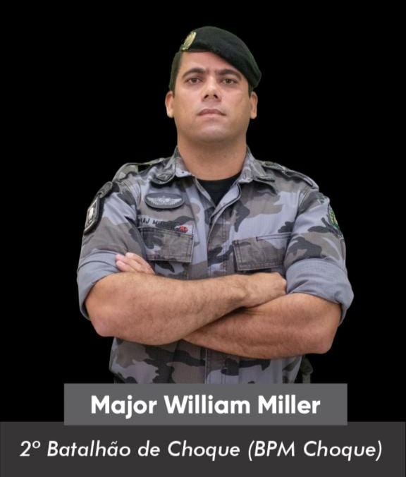 Nossa personalidade da semana dessa edição, é o major Miller, subcomandante da unidade de elite da PM-GO, 2° BPChoque, sediado na cidade de Valparaíso de Goiás