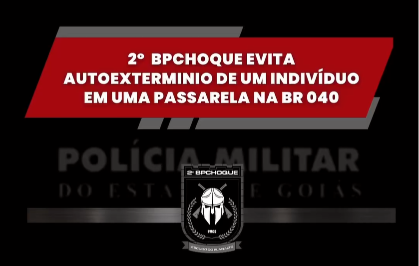 Equipe de Choque Alfa de Goiás age rápido e impede suicídio na BR-040