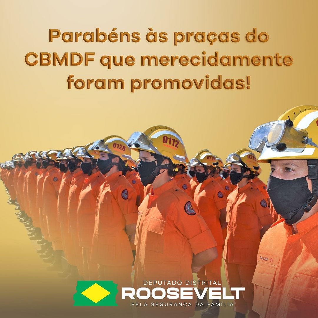 Deputado Roosevelt celebra a promoção de 555 militares do CBMDF