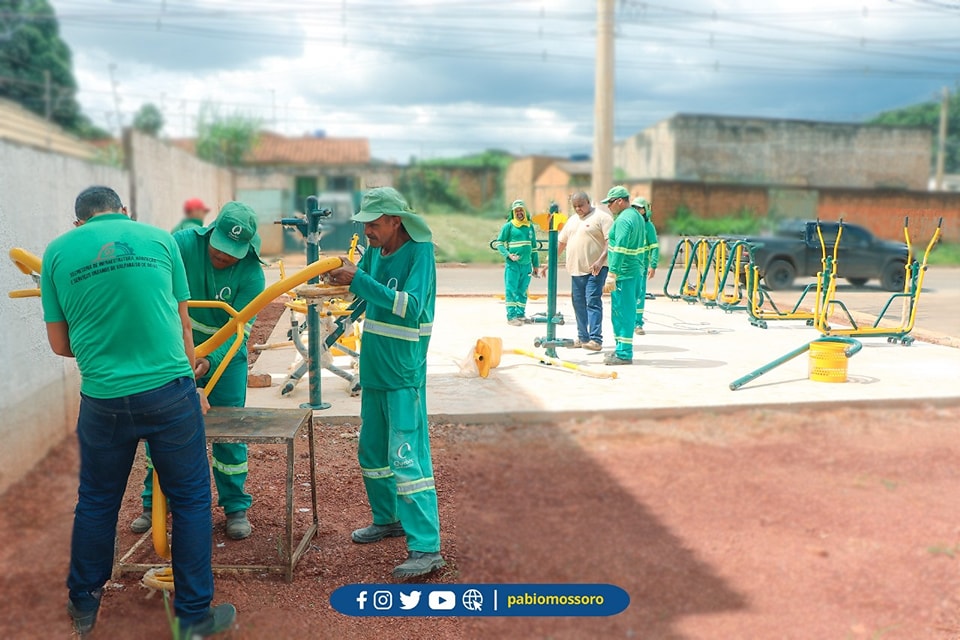 Prefeito Pábio Mossoró promove revitalização de espaço público em Valparaíso II com foco na saúde e bem-estar