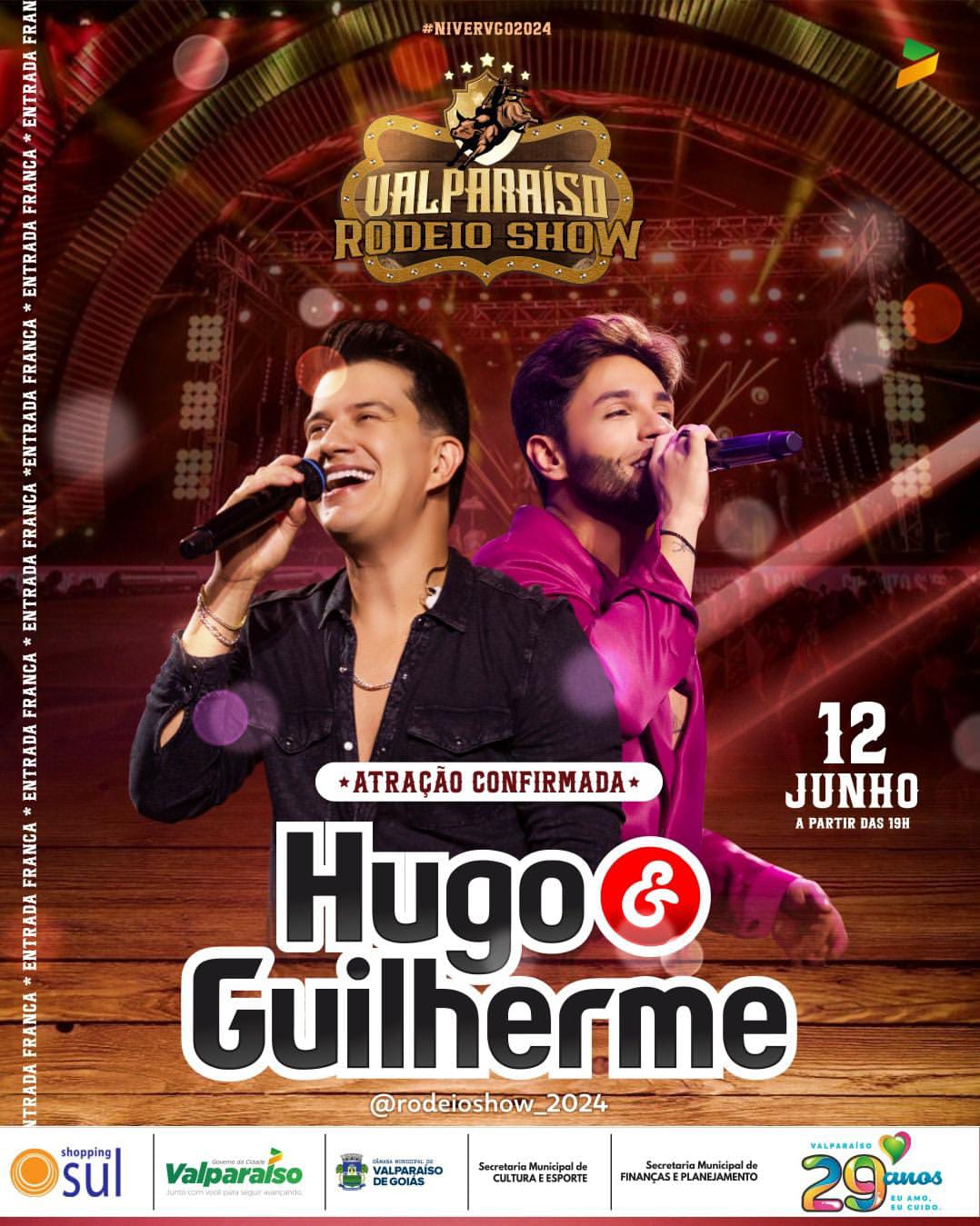 3ª Edição do Valparaíso Rodeio Show inicia hoje com show da dupla Hugo e Guilherme e outras atrações